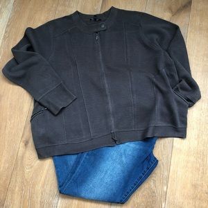 Eileen Fisher Moto style sweater